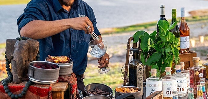 African Monarch Journeys - Kazile Island Logde dining